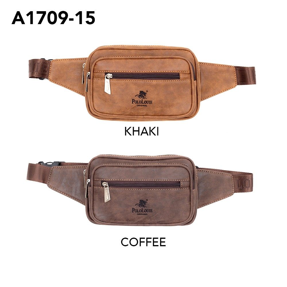 CONTACT'S 100% Crazy Horse Leather Waist Packs Travel Fanny Pack