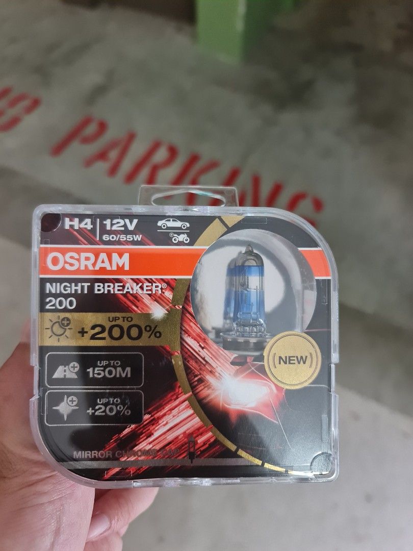 Osram night breaker +200% H4, Car Accessories, Electronics & Lights on  Carousell