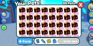 Pet Simulator X rainbow error axolotl