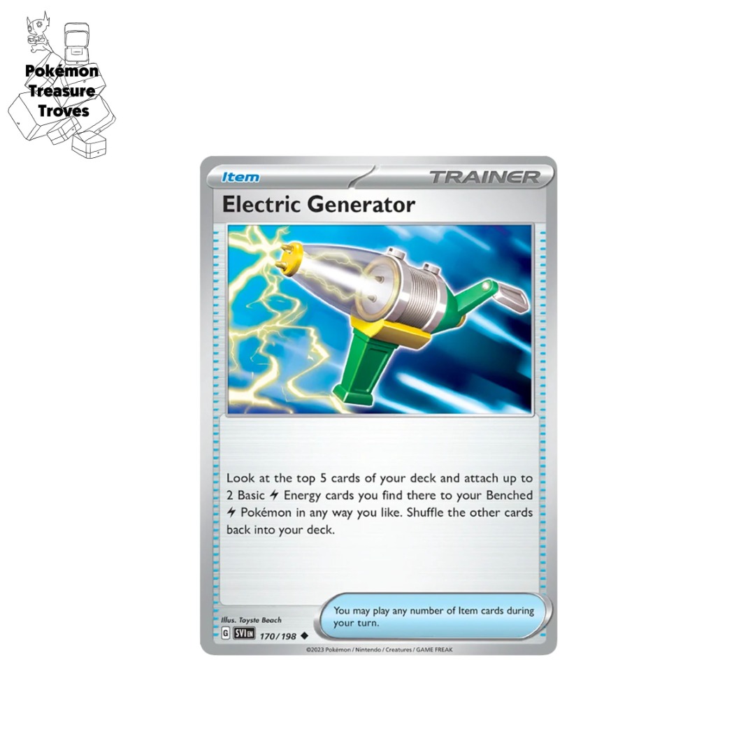 Pokemon Scarlet & Violet Trainer Electric Generator Card, Hobbies & Toys,  Toys & Games on Carousell