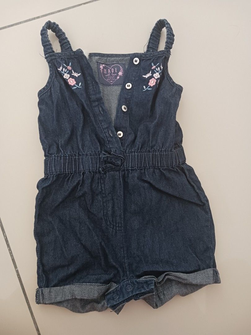 Primark jeans jumpsuit, Babies & Kids, Babies & Kids Fashion on Carousell