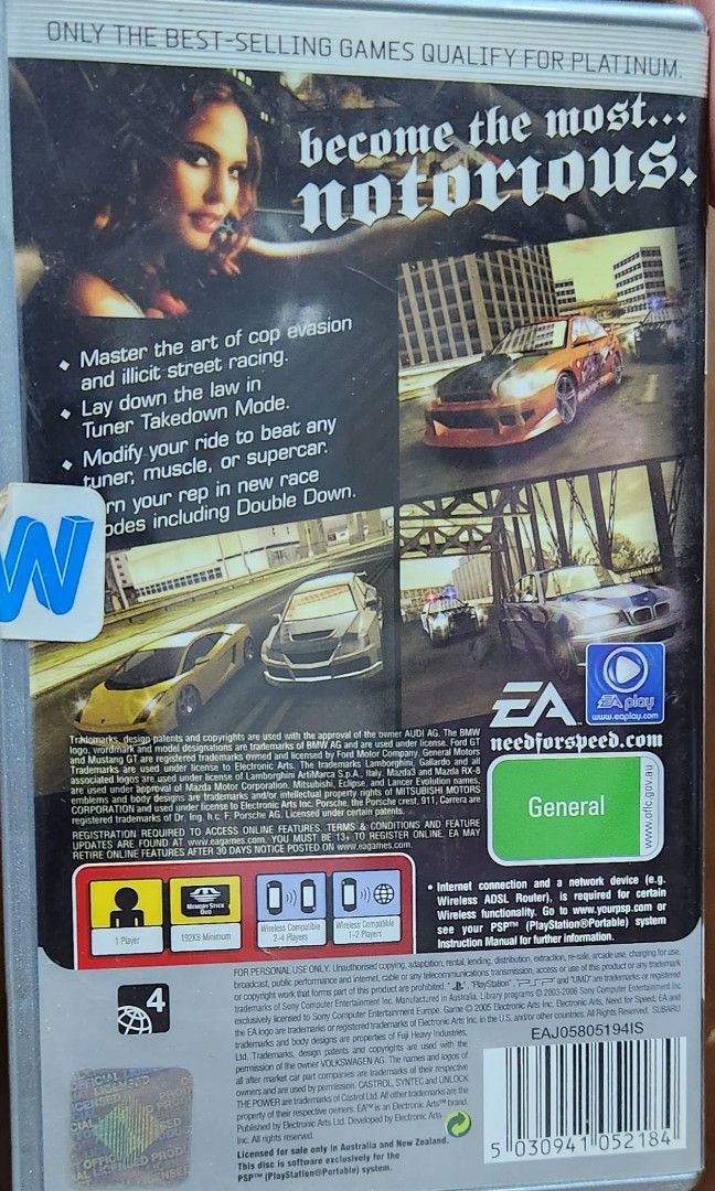 PSP Need for Speed Most Wanted, Video Gaming, Video Games, PlayStation ...
