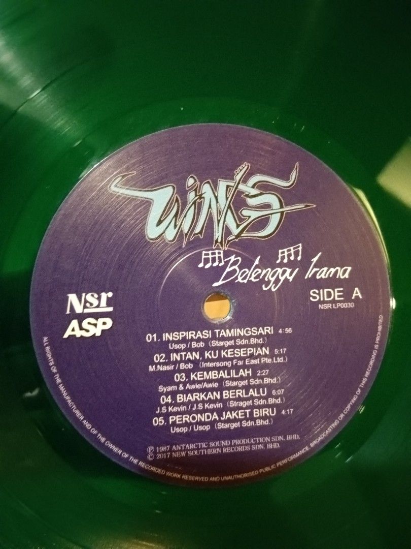 Rare green vinyl LP Wings Belenggu Irama Gatefold, NSRLP 0030