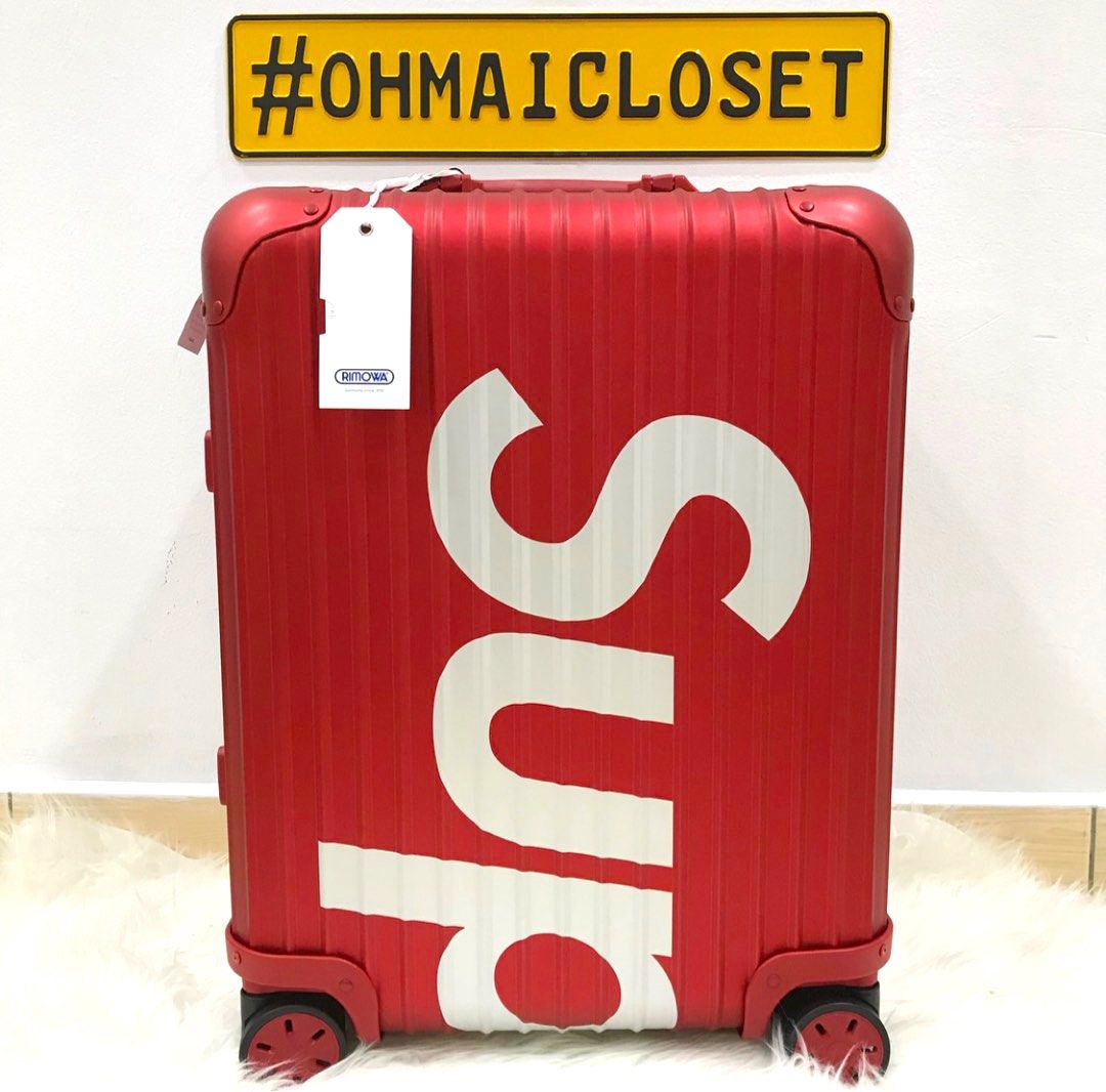 RIMOWA x SUPREME Topas Multiwheel 45L Red