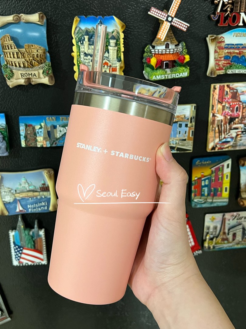 Starbucks+STANLEY Stainless Tumbler 16 oz.Cold Cup Peach Thailand only 