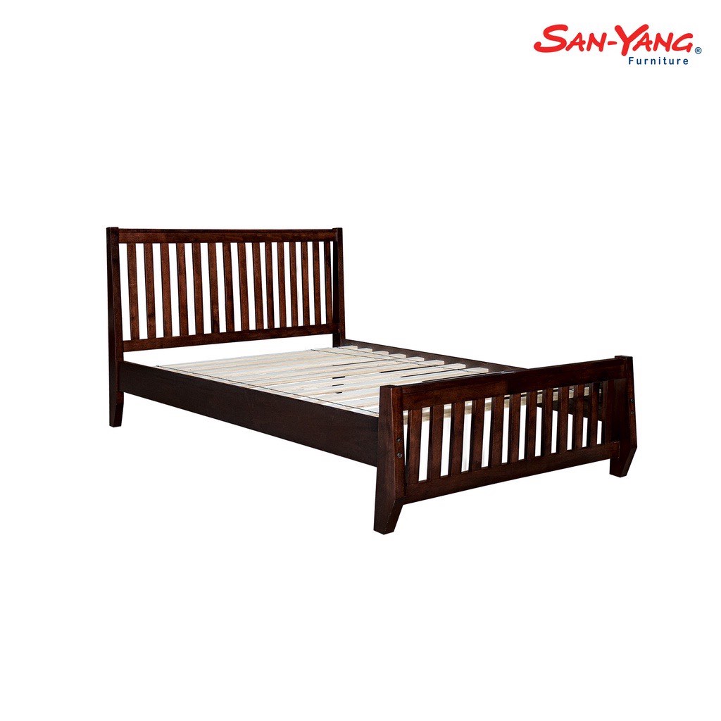Sanyang Twin Bed Frame Wood on Carousell