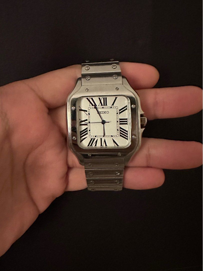 Seiko Cartier Homage Mod, Men's Fashion, Watches & Accessories, Watches on  Carousell