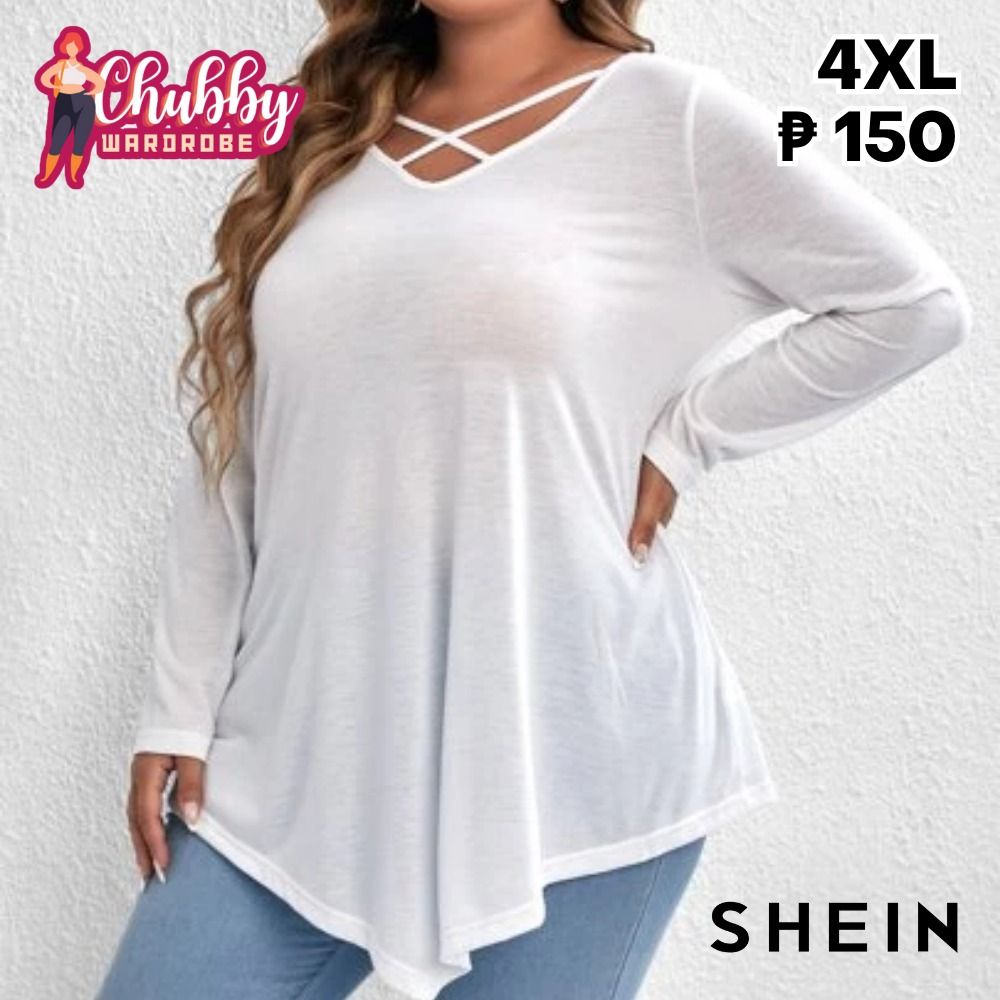Brand New Shein Curve white top - 2xl/Uk 16, Women's Fashion, Tops, Blouses  on Carousell