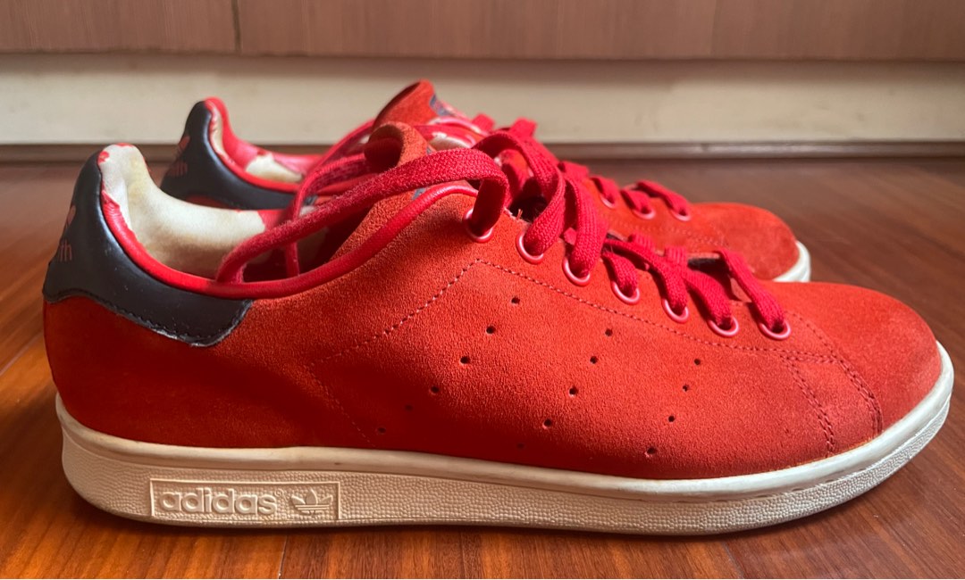 Stan Smith Suede Red Core Black, Men'S Fashion, Footwear, Sneakers On  Carousell