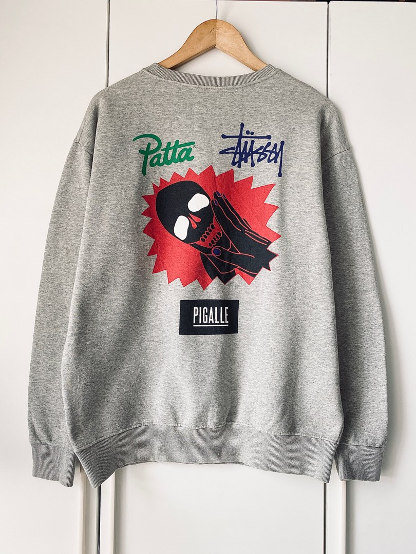 Stussy x Patta x Pigalle sweatshirt Men s Fashion Tops Sets