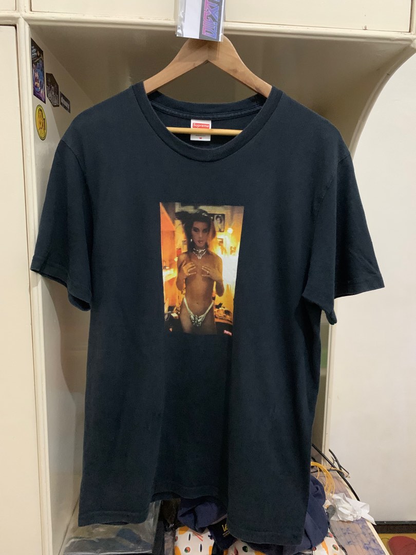 Supreme Nan Goldin Kim in Rhinestone Tee Black Men s Fashion