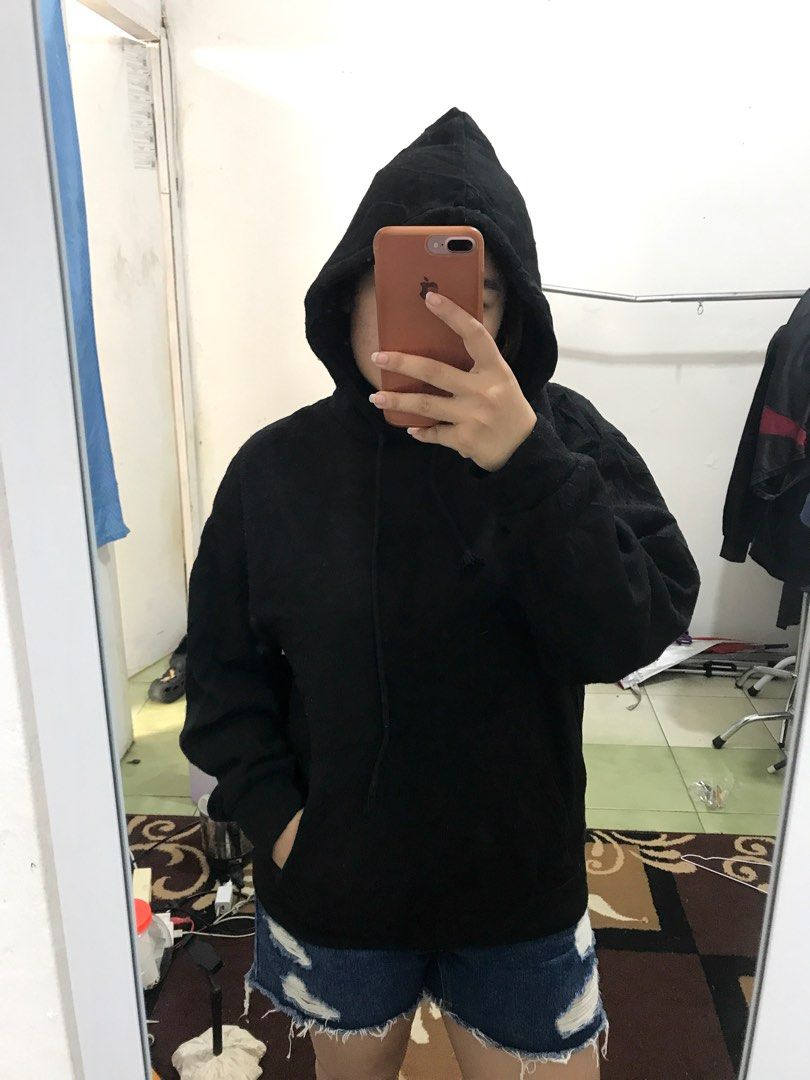Sweater sales hoodie hitam