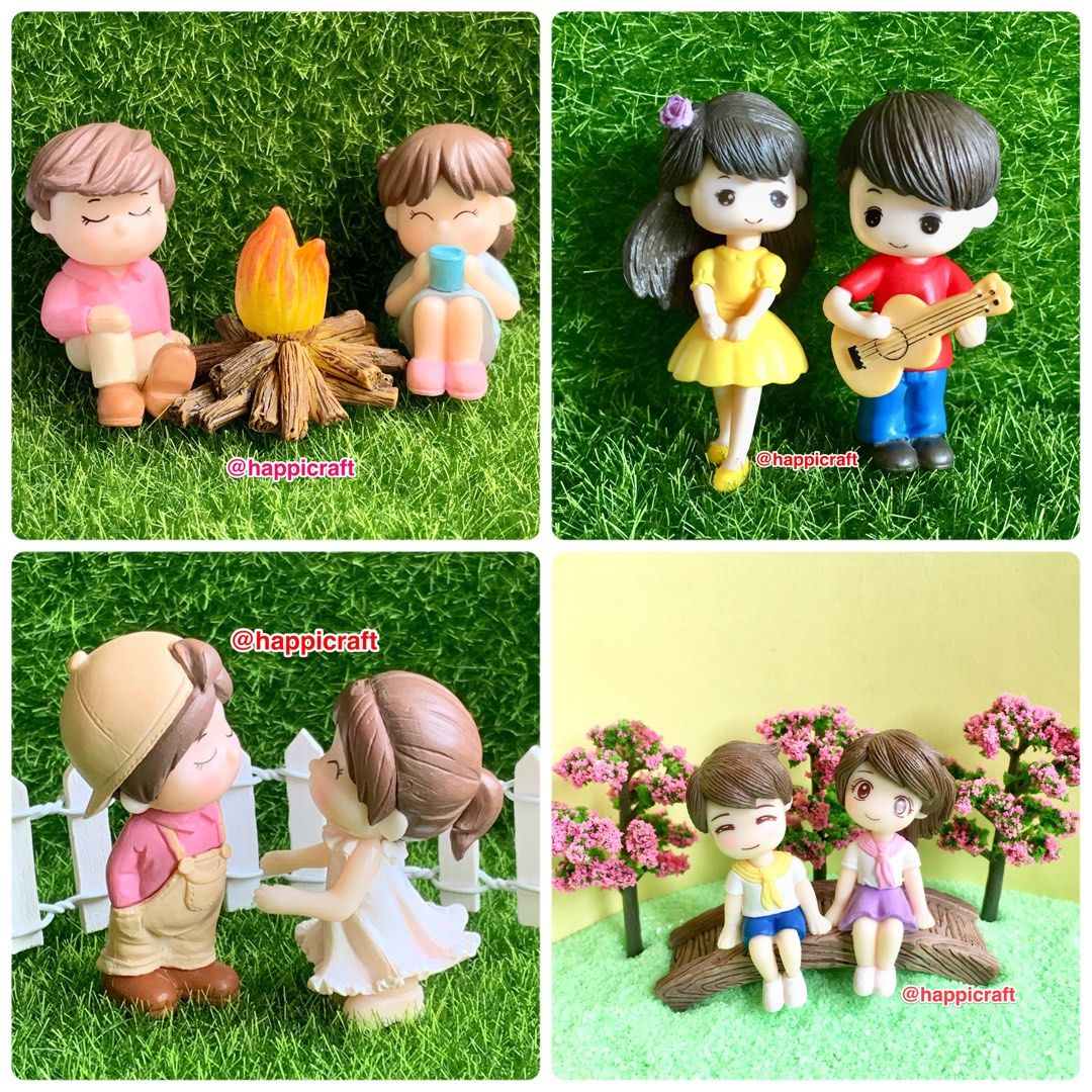 Terrarium Figurine / Miniature Couple / Couple Figurine / Boy and Girl