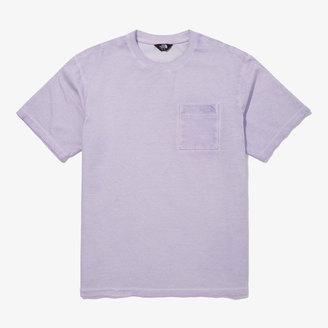 韓國限定The North Face 刺繡Logo Pocket Tee, 女裝, 上衣, T-shirt