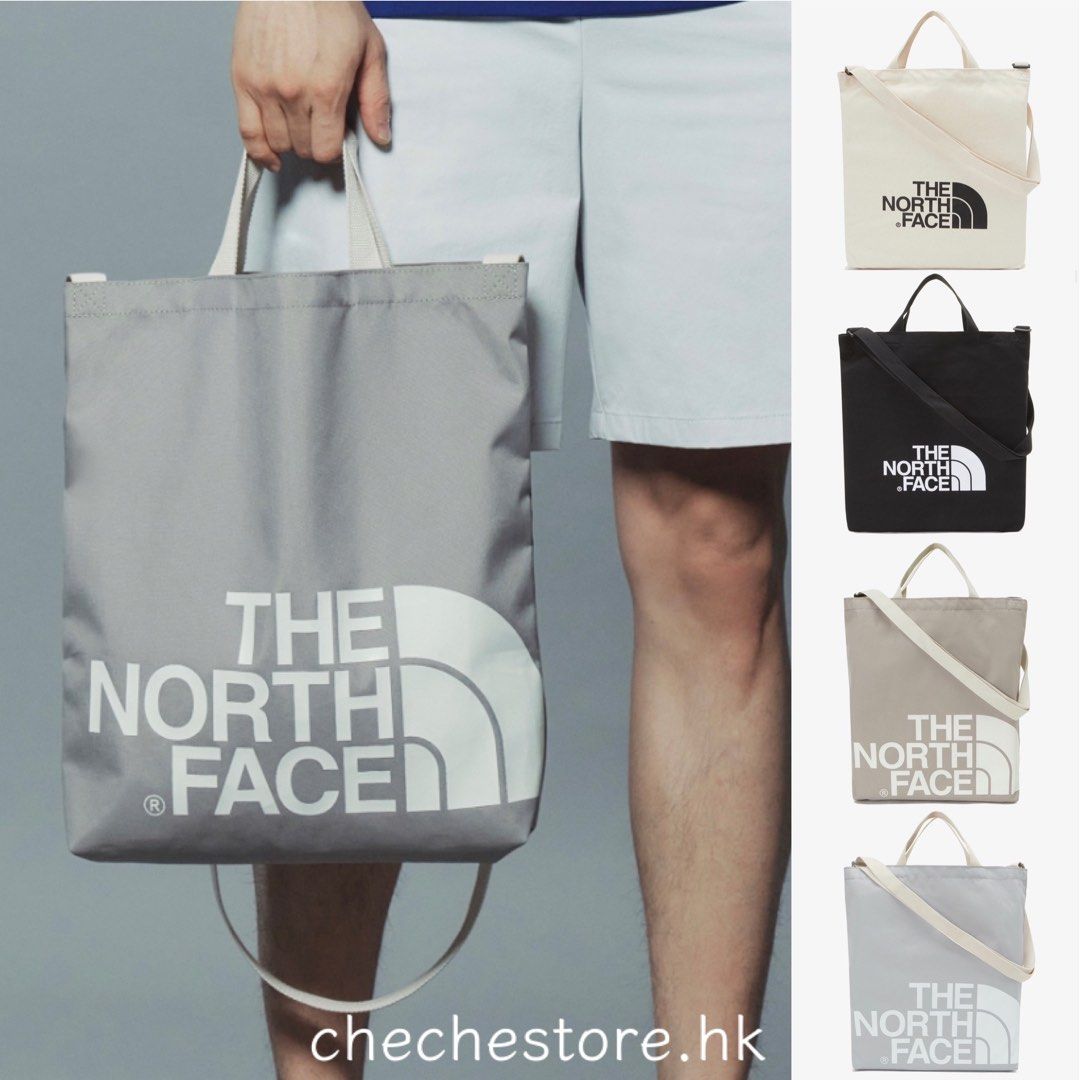 韓國The North Face White Label限定- Big Logo Tote 袋, 女裝, 手袋及