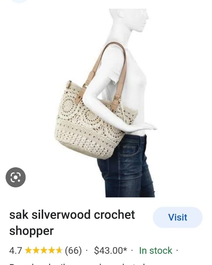 The sak 2025 silverwood crochet shopper