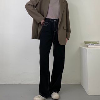 Toast.Select超顯瘦神褲 外縫車線牛仔落地褲