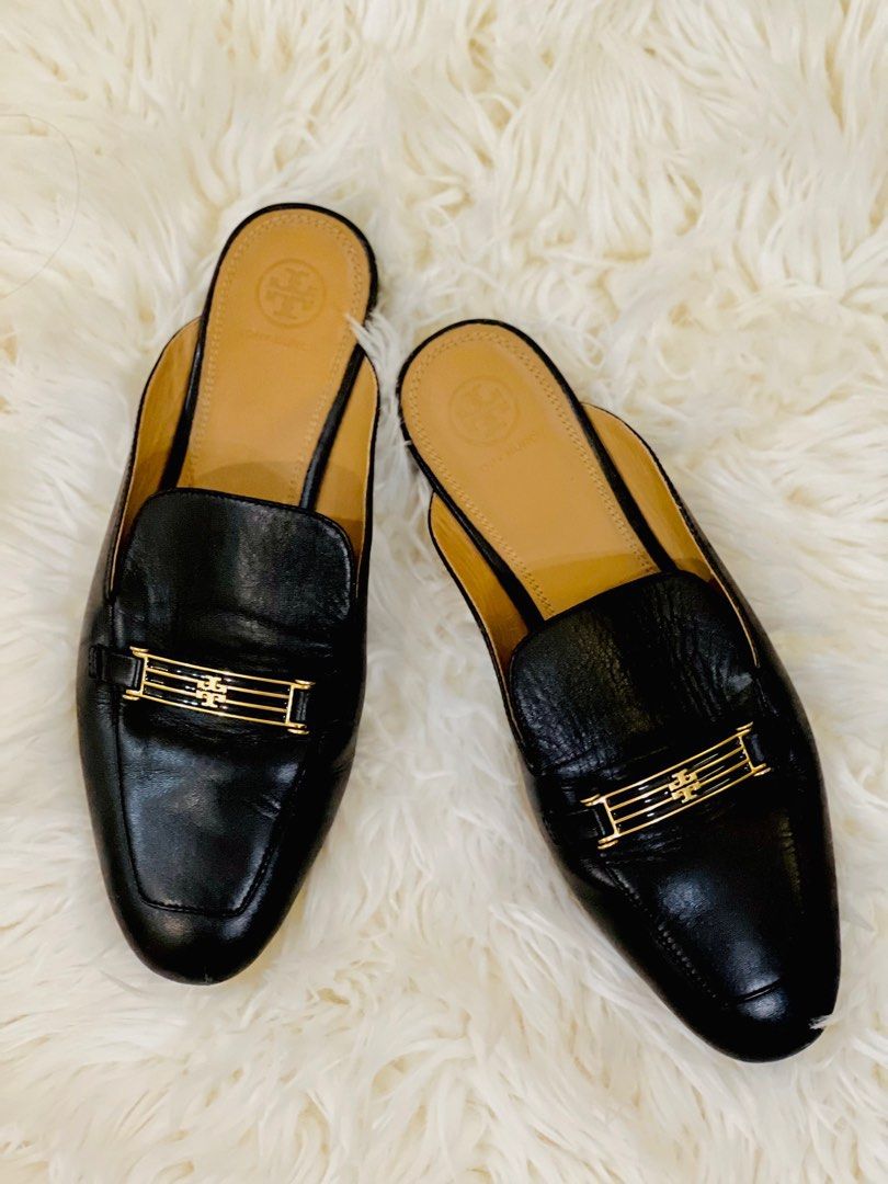 Tory Burch Amelia Backless Leather Loafer Mule, Luxury, Sneakers & Footwear  on Carousell