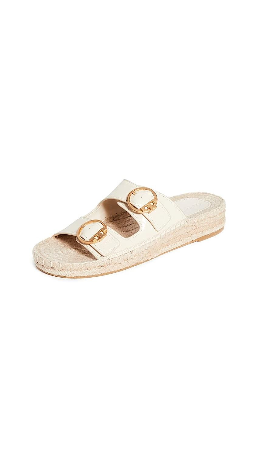 Tory Burch Selby Two-Band Espadrille Slides Oat Milk, Luxury, Sneakers &  Footwear on Carousell