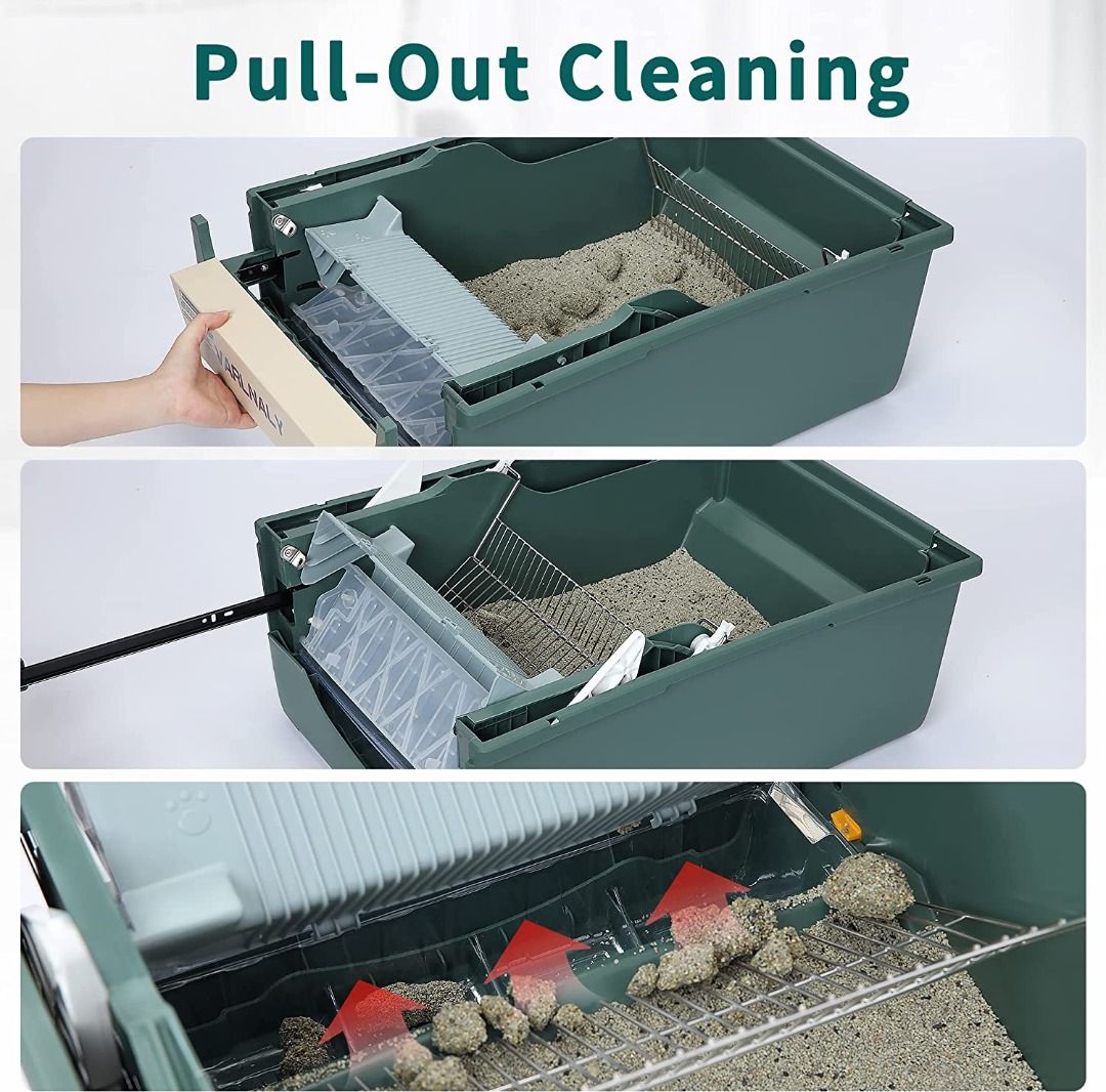 Electric self cleaning litter box store