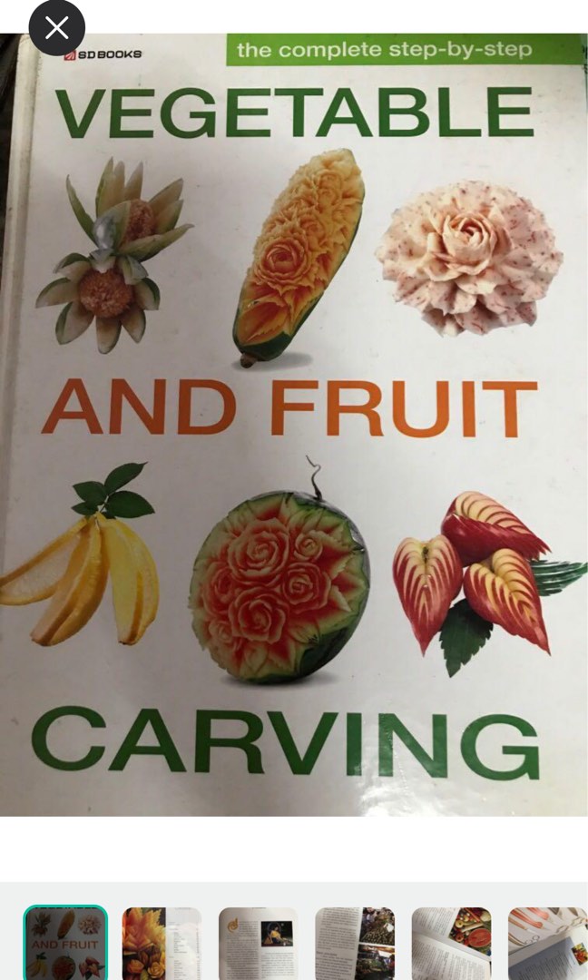 Vegetable and fruits carving book, Hobbies & Toys, Books & Magazines
