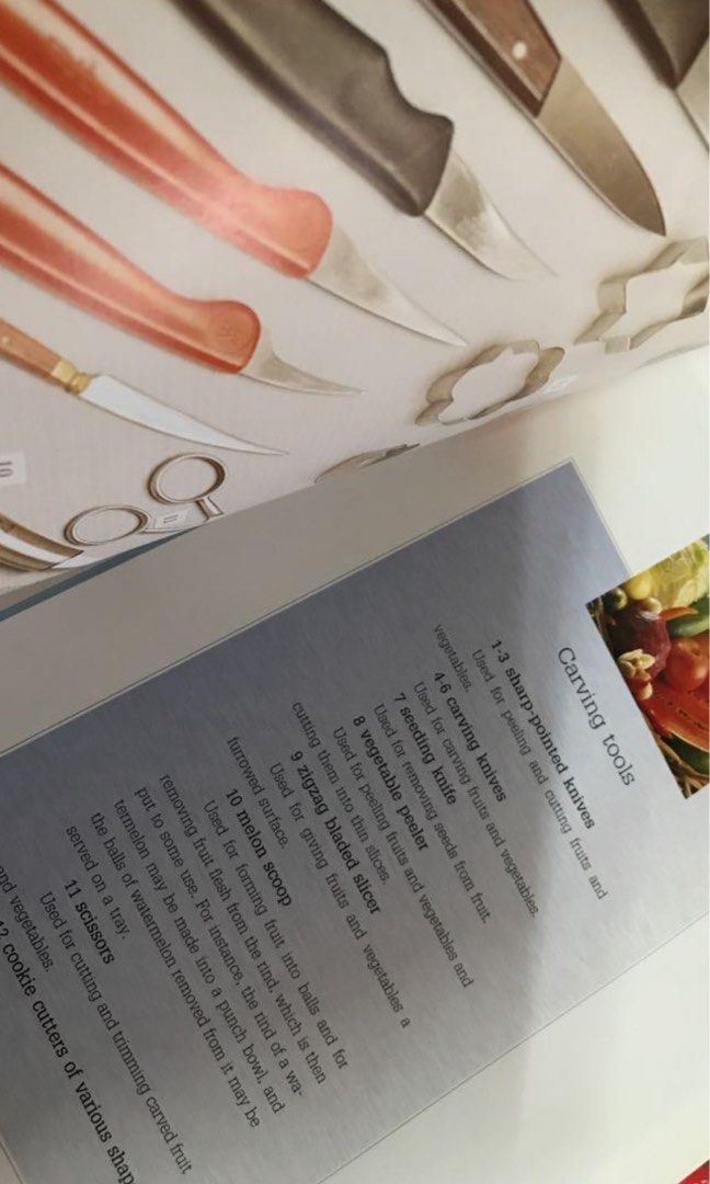 Vegetable and fruits carving book, Hobbies & Toys, Books & Magazines