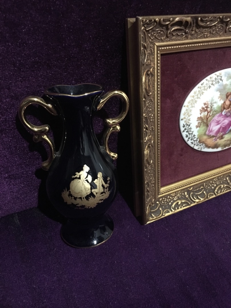 Vintage Limoges Castel France 22K gold Vase on Carousell