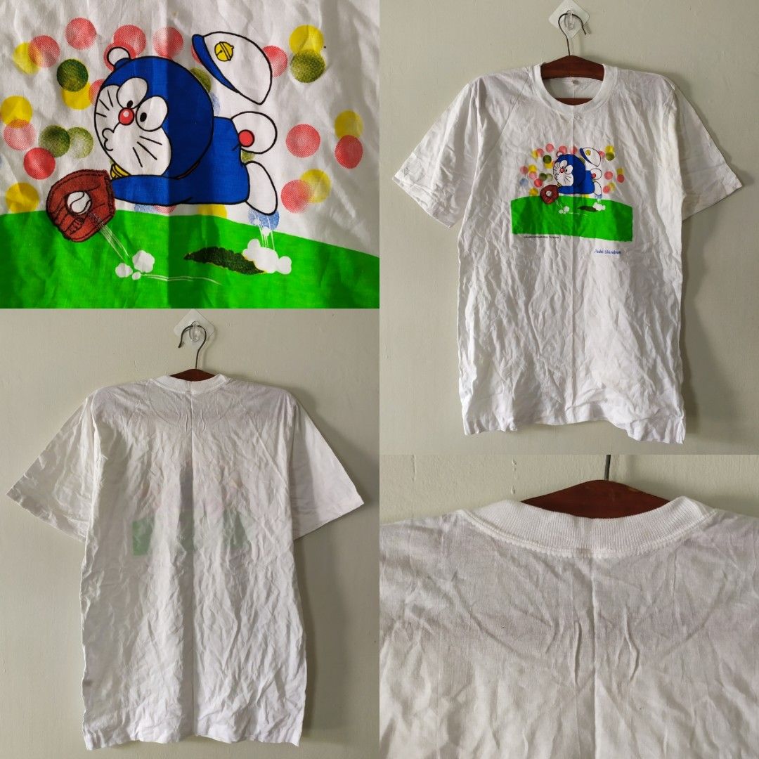 Vtg 80s 90s Doraemon Nobita baseball Japan vintage single stitch, Men's