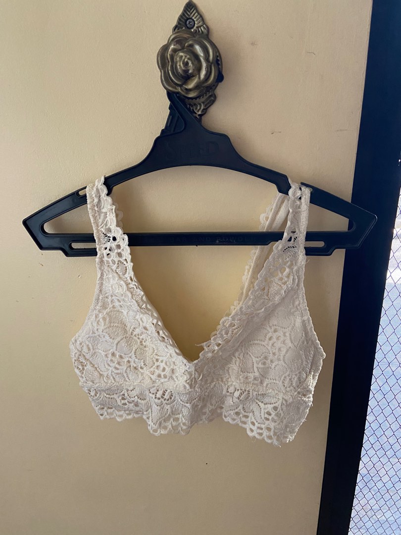Aerie white lace bra top, Women's Fashion, Tops, Others Tops on Carousell