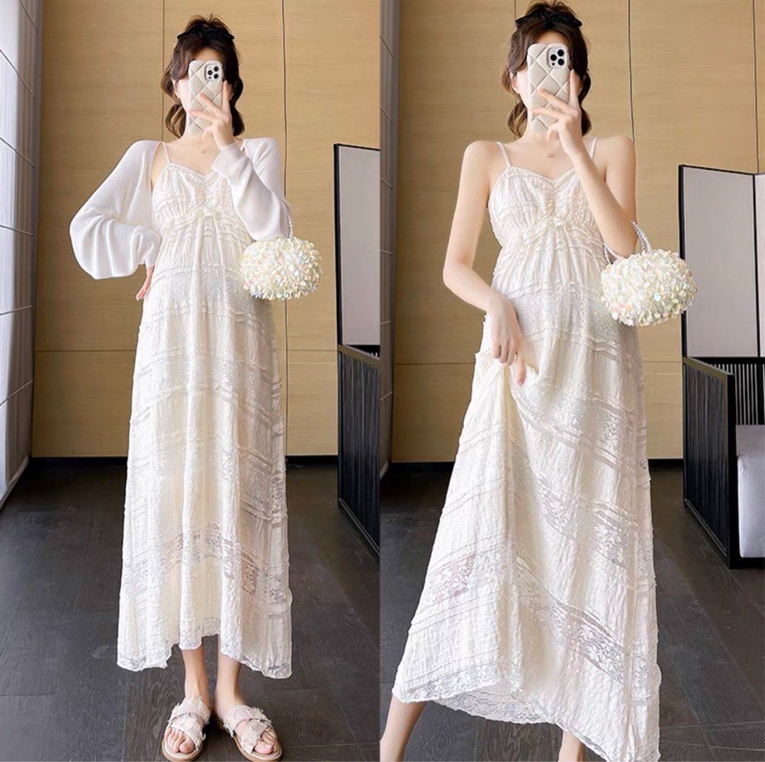 womens white lace maxi dress