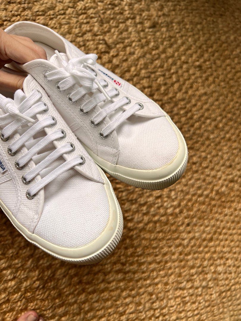 White Superga Size 39 Women s Fashion Footwear Sneakers on Carousell