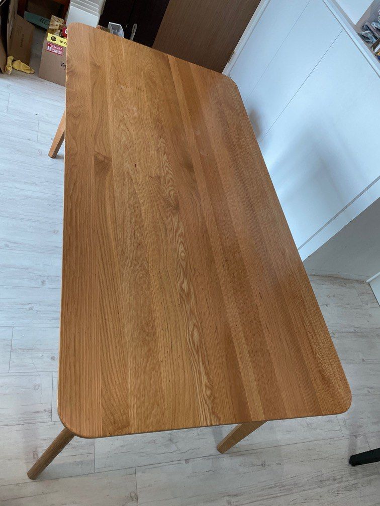 Solid Oak Wooden Dining Table (Namu), Furniture & Home Living
