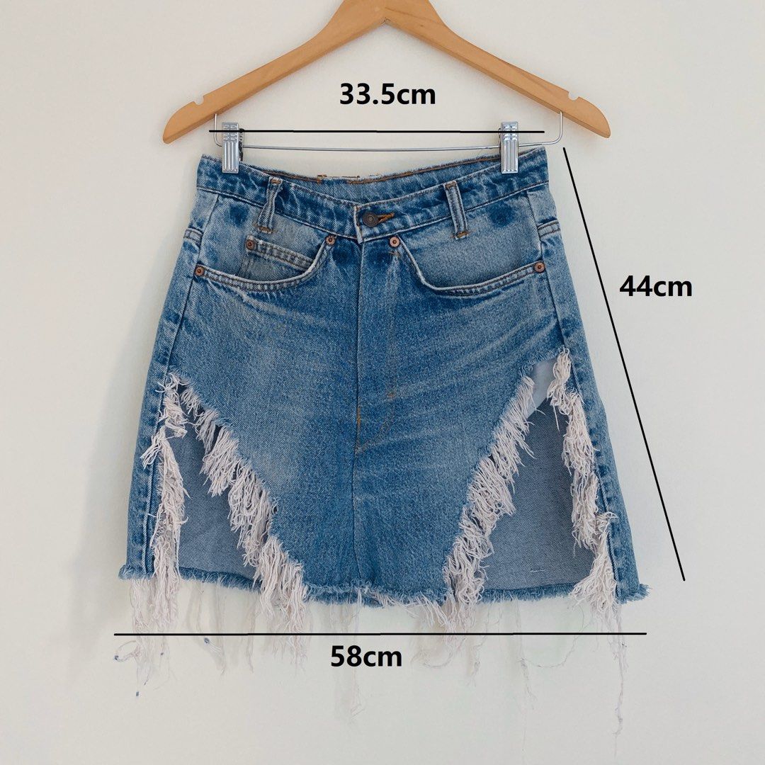 Wrangler Women's Miniskirt Denim Dress Jeans Skirt Casual Wear Ripped Jeans  Made in Mexico of US Frabric #KEMASRAYA, Women's Fashion, Bottoms, Skirts  on Carousell