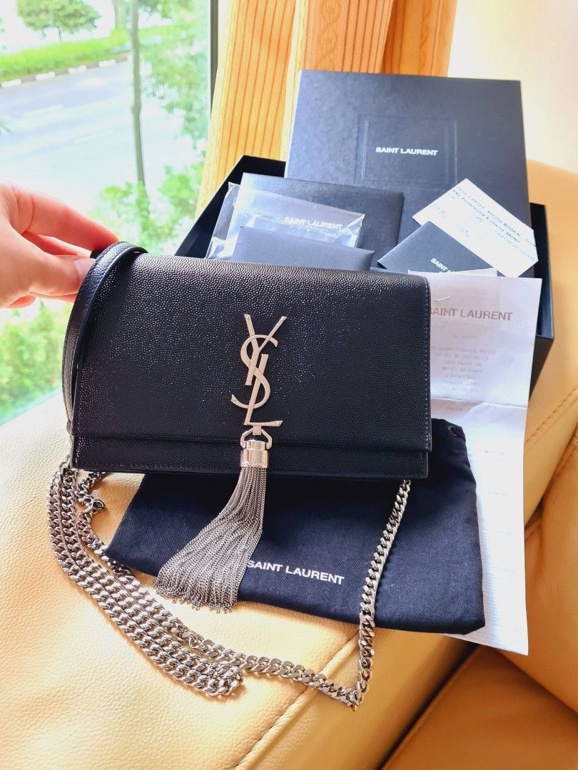 Ysl black best sale bag with tassel