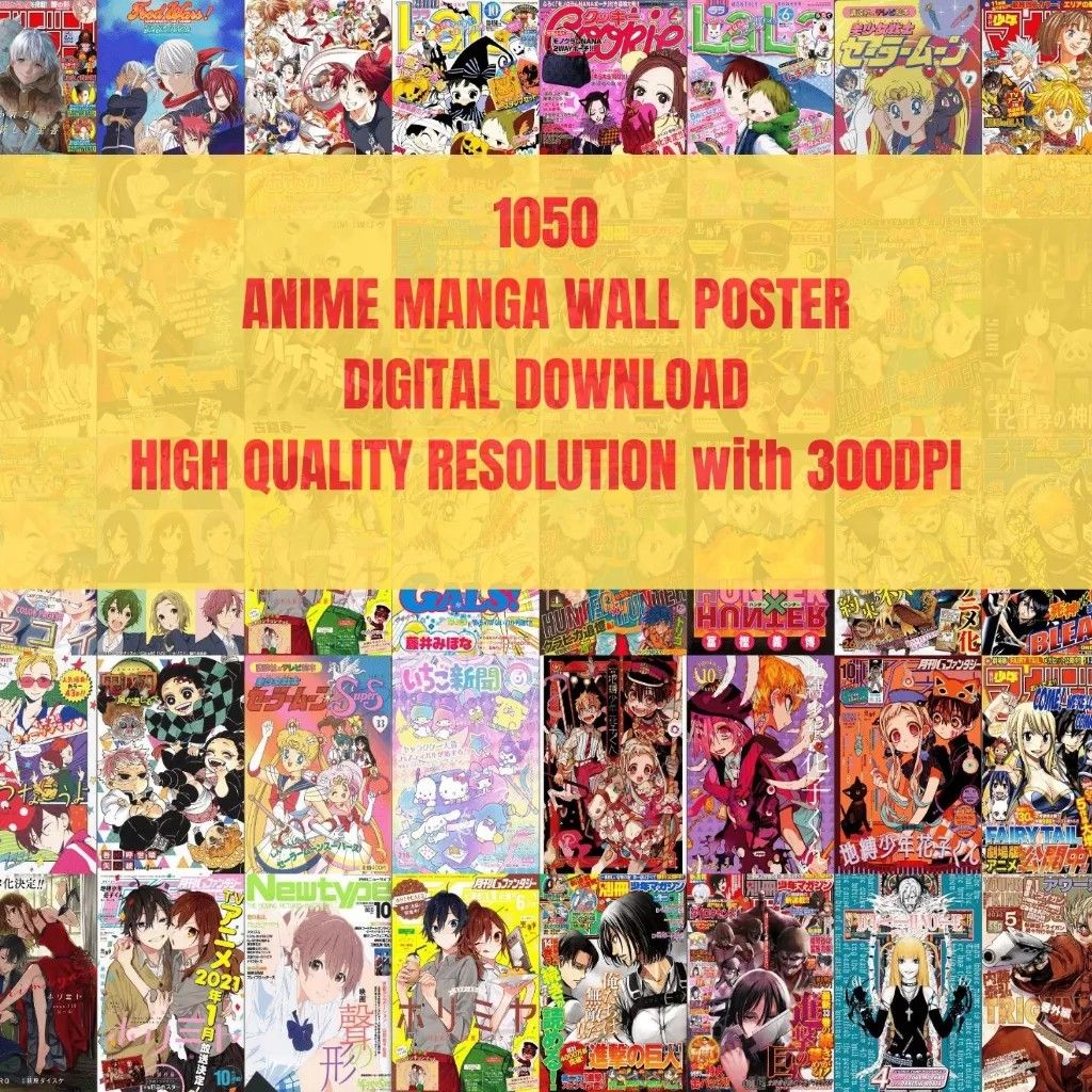 200pcs Shonen Manga Wall Collage Bonus 20pcs Anime Manga - Etsy