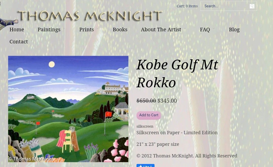 1992 Authentic Thomas McKnight Silkscreen on Paper 