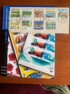 1 album of spore used postage stamps