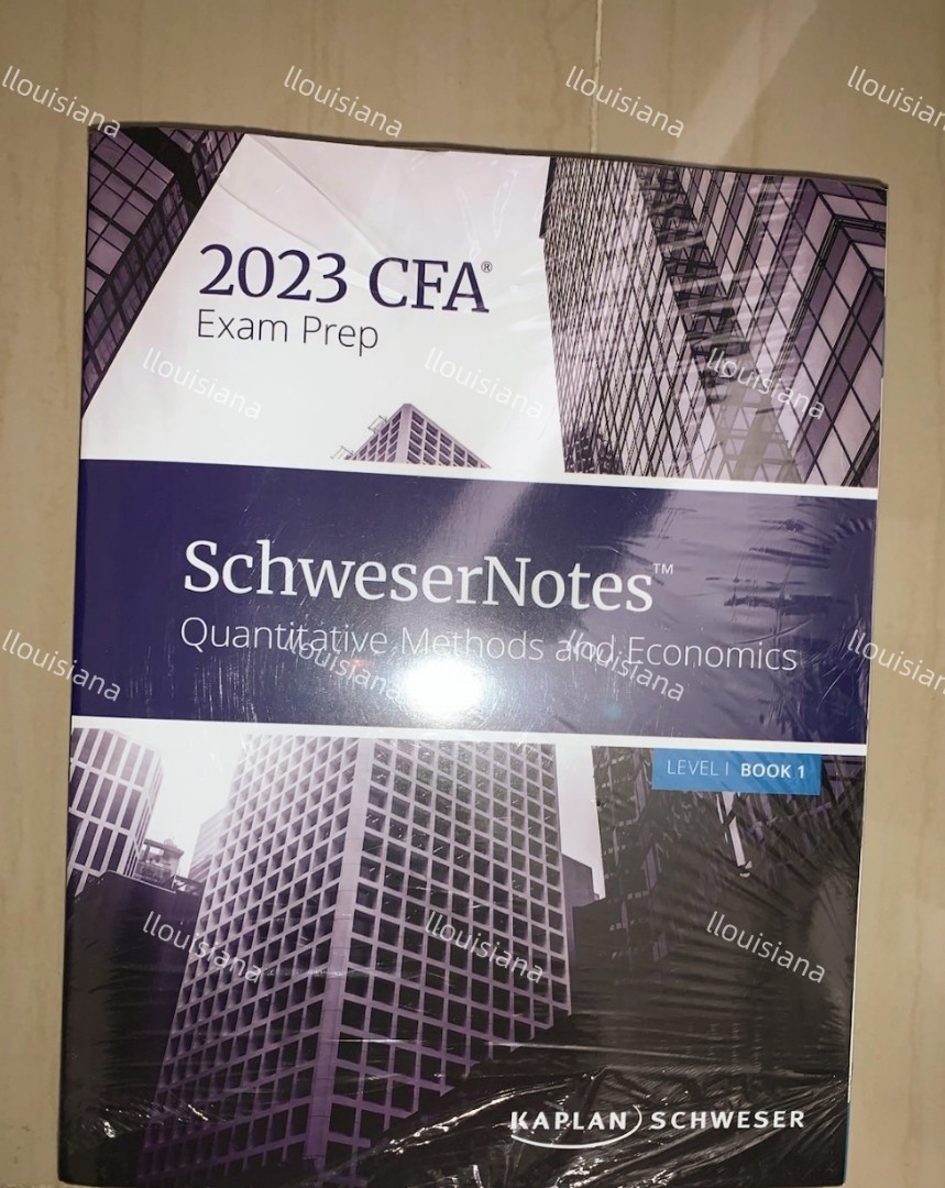 有PDF 2023 CFA (Level 1 / 2 /3 ) Kaplan Schweser Notes, 興趣及遊戲 