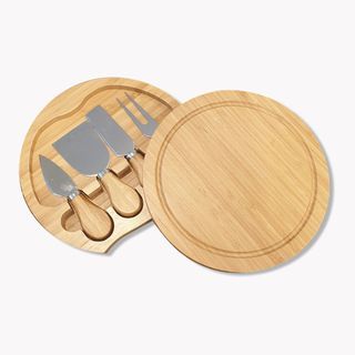5pc Gourmet Cheese Wood Board with Utensils