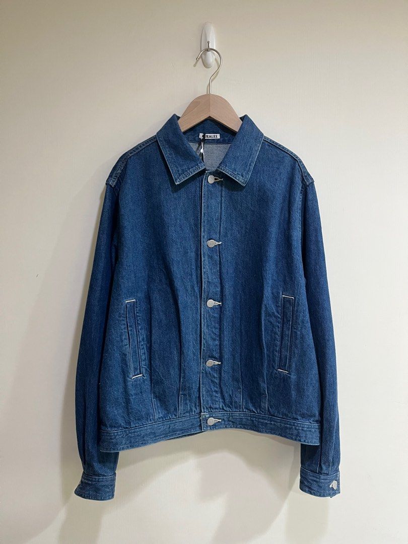 全新) AURALEE / Selvedge Light Denim Blouson 3號水洗牛仔夾克外套