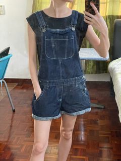 🅿️ Y2K Cotton On Jeans Denim Shorts Dungaree Romper #KEMASRAYA