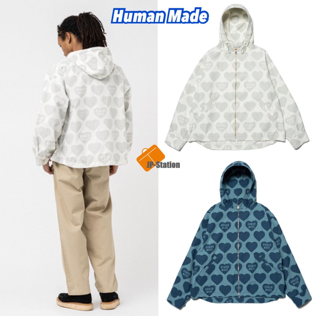 日本代購Human Made 本週六新作HEART PATTERN ZIP-UP PARKA