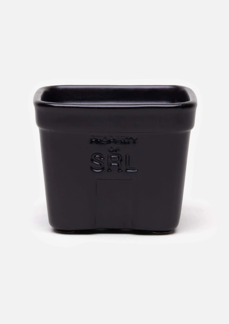 全新正版SRL Square S CE Pot Black Ceramic 塊根植物陶瓷盆, 傢俬