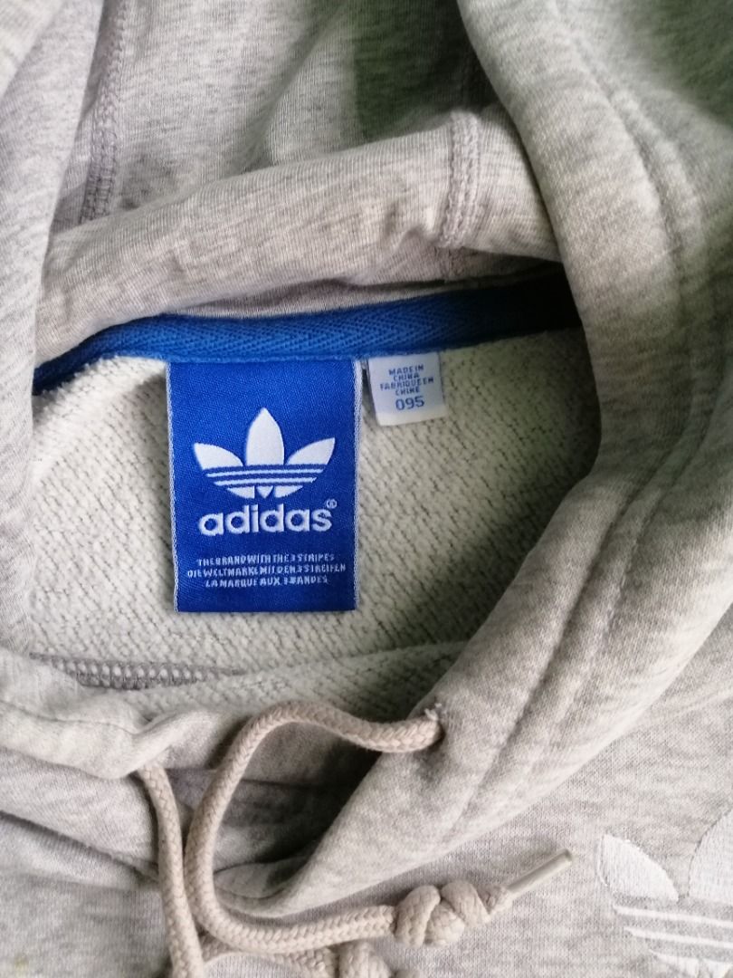 Adidas Grey Hoodie (Category: Coats, Jackets and Outerwear) located in Marikina City. Submitted by jbysy (Listing ID 1225106377, Image 3). Description: Adidas Grey Hoodie Size 95 Little light brown stains on different parts Can fit medium to large.