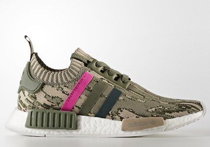 Nmd green deals camo pink