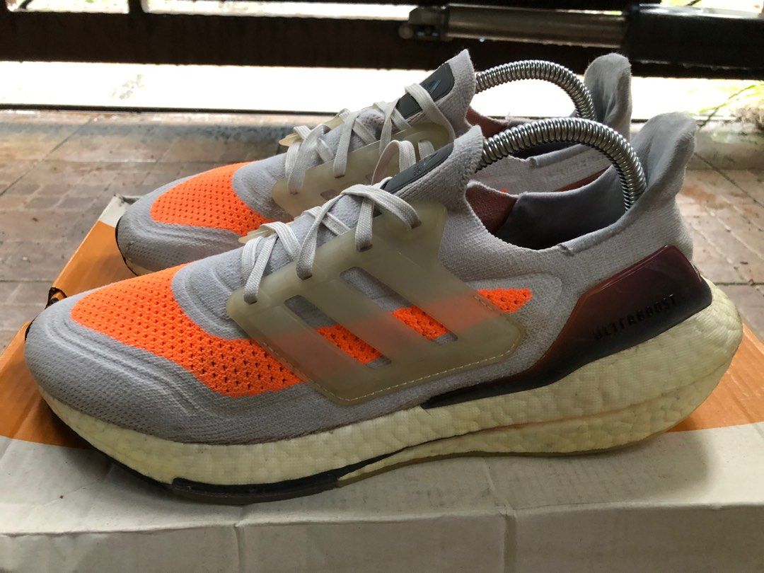 Grey and orange ultra boost hot sale