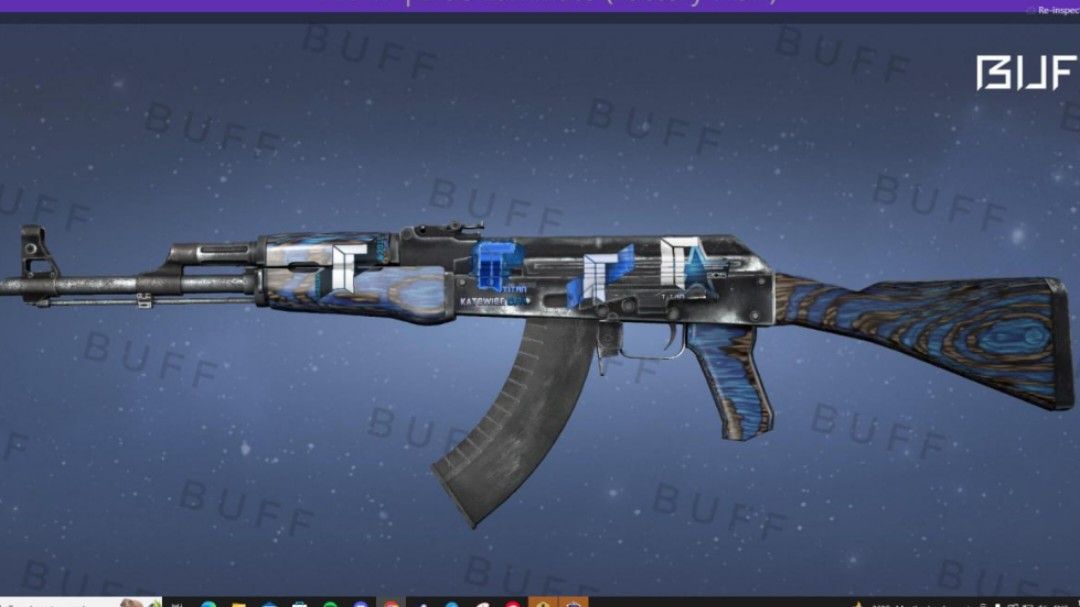 CSGO AK BLUE LAMINATE WITH TITAN HOLO 2014 KATO STICKER FACTORY NEW