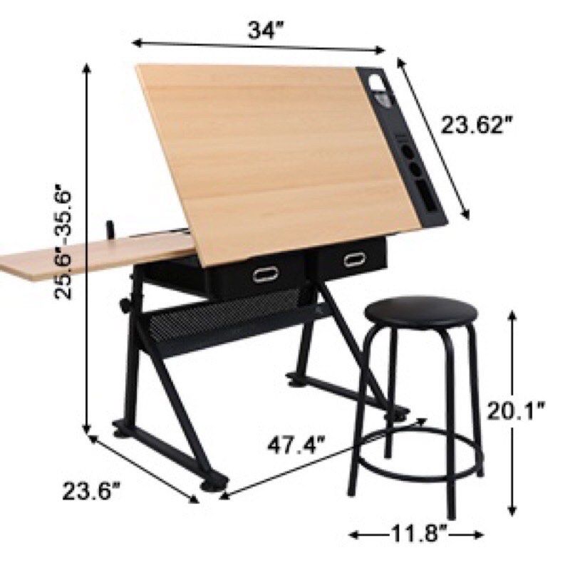 Architectural Drafting Table, Furniture & Home Living, Furniture