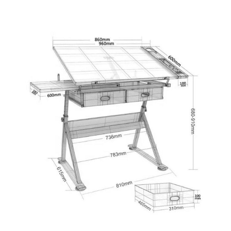 Architectural Drafting Table, Furniture & Home Living, Furniture
