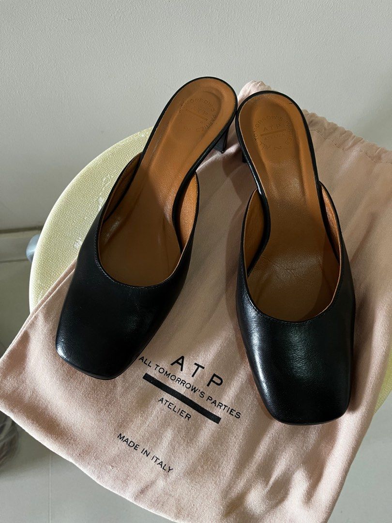 ATP Atelier Alloro Black Mules made in Italy Women s Fashion